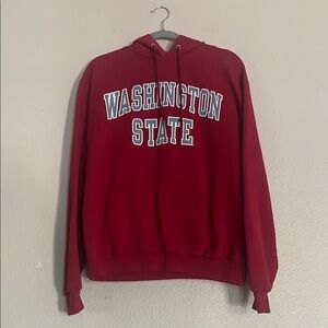 Washington State University Cougars Football Red Hoodie, Size Medium